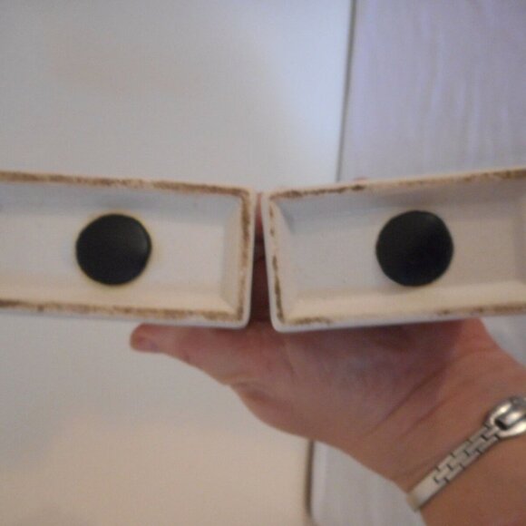 Vintage art deco white red ceramic Salt & Pepper - Picture 5 of 7